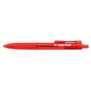 A-SERIES Kugelschreiber Komfort AS1136 mit Druckmechanik und Metallclip M rot