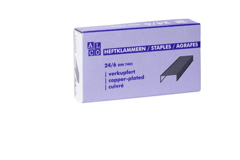 ALCO Heftklammern 506 1.000 Stück 24/6 verkupfert