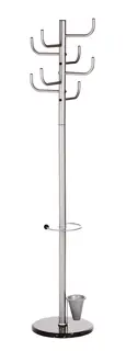 ALCO Standgarderobe 2802 mit Schirmständer Metall silber