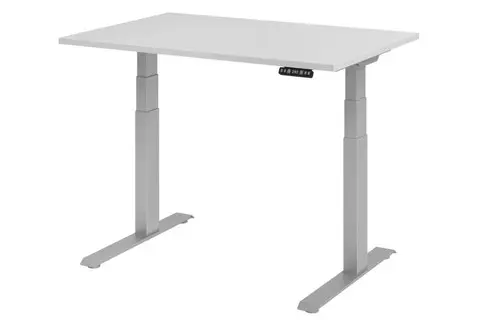 AMPYR Sitz- Steh- Schreibtisch elektrisch 120 x 80 cm grau