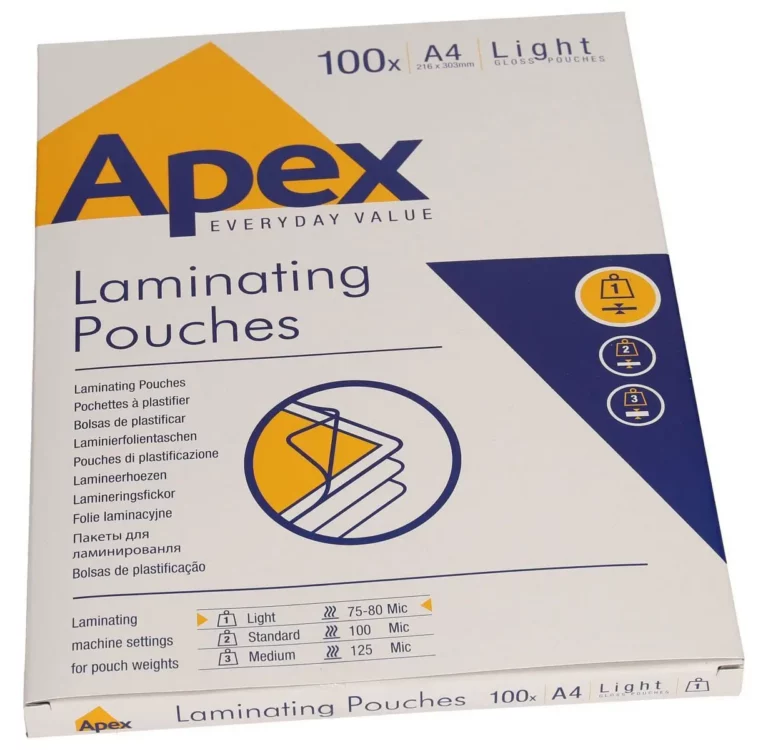 APEX Laminierfolien 100 Stück A4 2x 125 µm glänzend