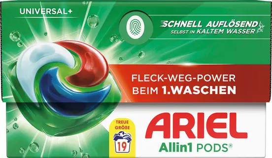 ARIEL Universalwaschmittel All-in-1 Pods für 19 Waschgänge
