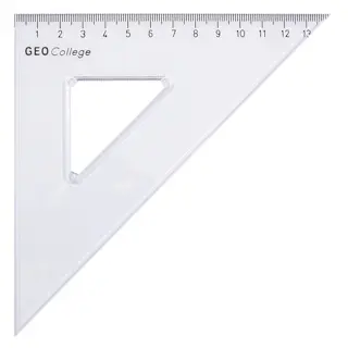 ARISTO Dreieck College 23420 45° Hypotenuse 20 cm transparent