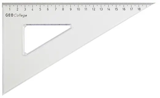 ARISTO Dreieck College 23620 60° Hypotenuse 24 cm transparent