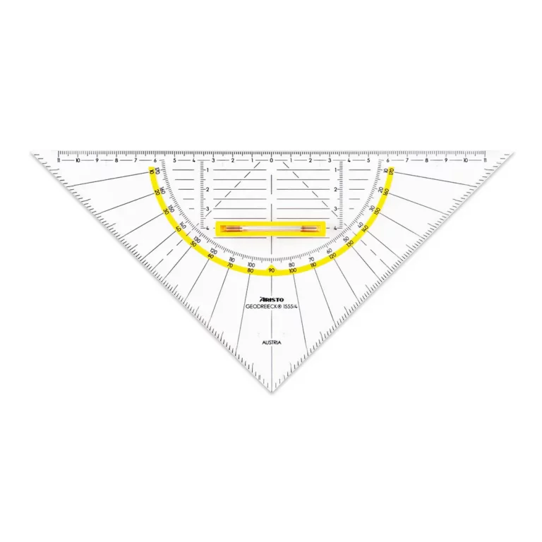 ARISTO Geodreieck 1555/4 mit Griff abnehmbar 25 cm transparent