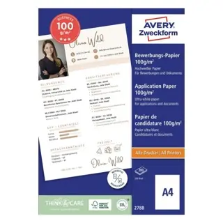 AVERY ZWECKFORM Fotopapier 2788 200 Blatt A4 100 g/m² für Bewerbungen und Dokumente hochweiß