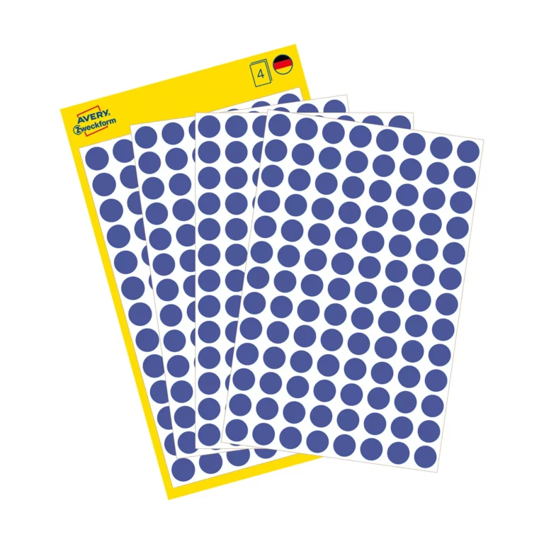 AVERY ZWECKFORM Markierungspunkte 3591 416 Stück ablösbar Ø 8 mm blau