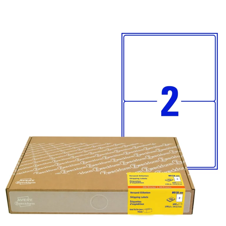 AVERY ZWECKFORM Versandetiketten 8018-300 600 Stück permanent 199