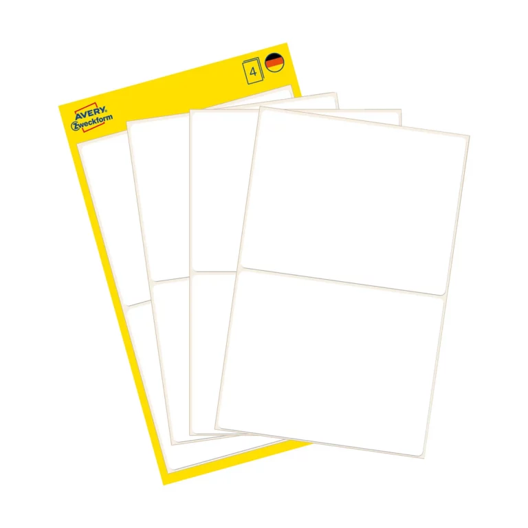 AVERY ZWECKFORM Vielzwecketiketten 3046 8 Stück permanent 77 x 59 mm weiß
