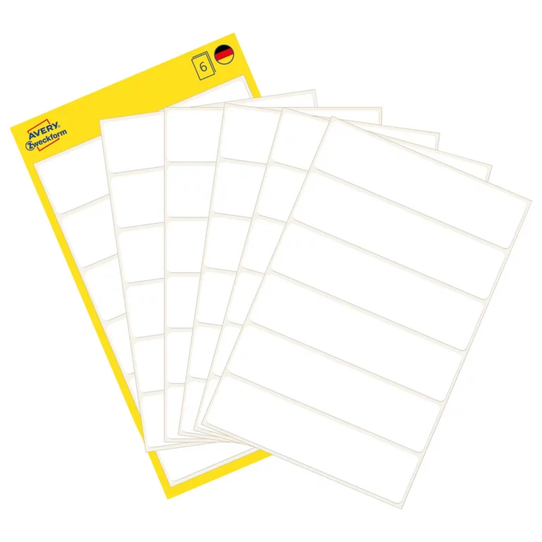 AVERY ZWECKFORM Vielzwecketiketten 3080 36 Stück permanent 76 x 19 mm weiß