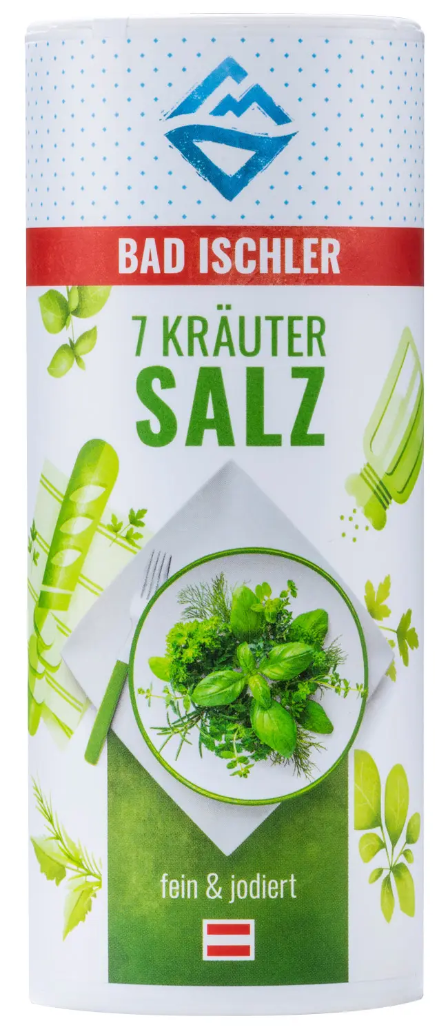 BAD ISCHLER 7 Kräuter Salz fein und jodiert 135 g
