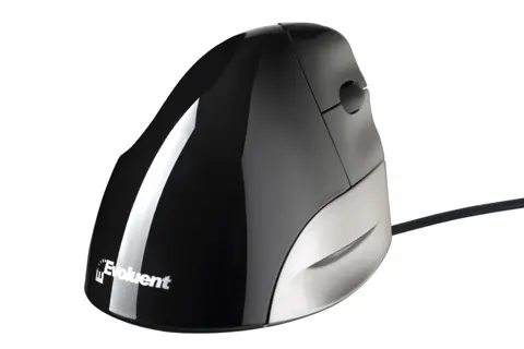 BAKKER ELKHUIZEN Vertikalmaus Evoluent Standard für Rechtshänder schwarz/silber