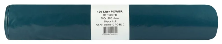 BEFIX Müllsäcke POWER LDPE 10 Stück recycled 120 Liter 60 my blau