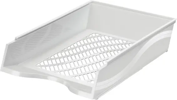 BENE Briefkorb 60100 A4/C4 stapelbar aus Polystyrol 255 x 65 x 370 mm weiß