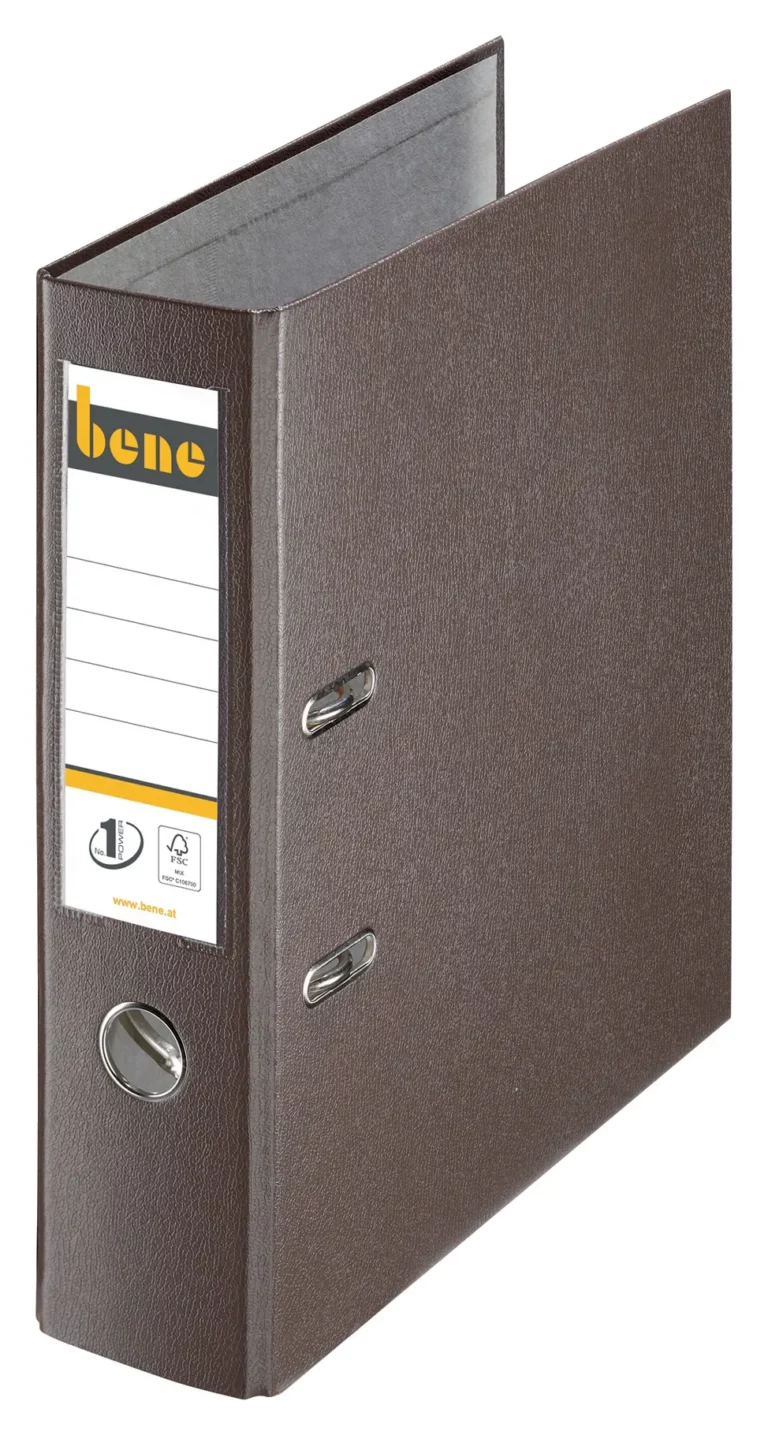 BENE Ordner 291400 A4 PP breit 8 cm braun