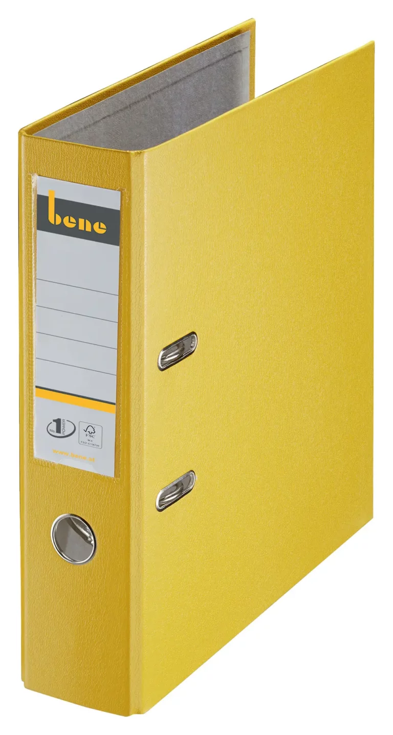 BENE Ordner 291400 A4 PP breit 8 cm gelb