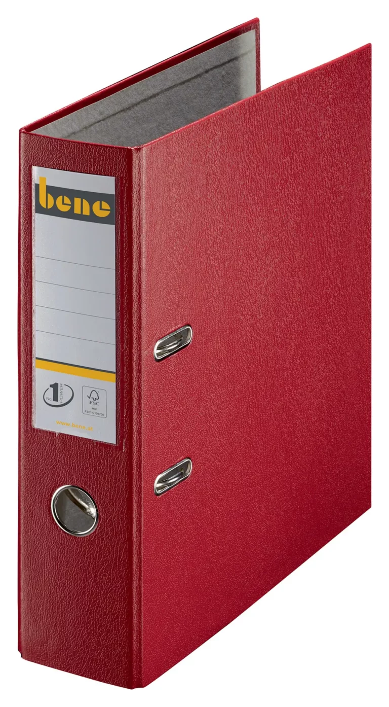 BENE Ordner 291400 A4 PP breit 8 cm rot