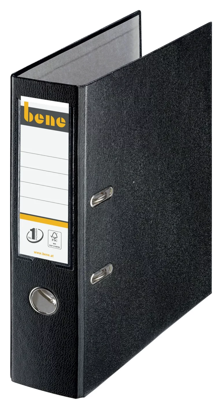 BENE Ordner 291400 A4 PP breit 8 cm schwarz