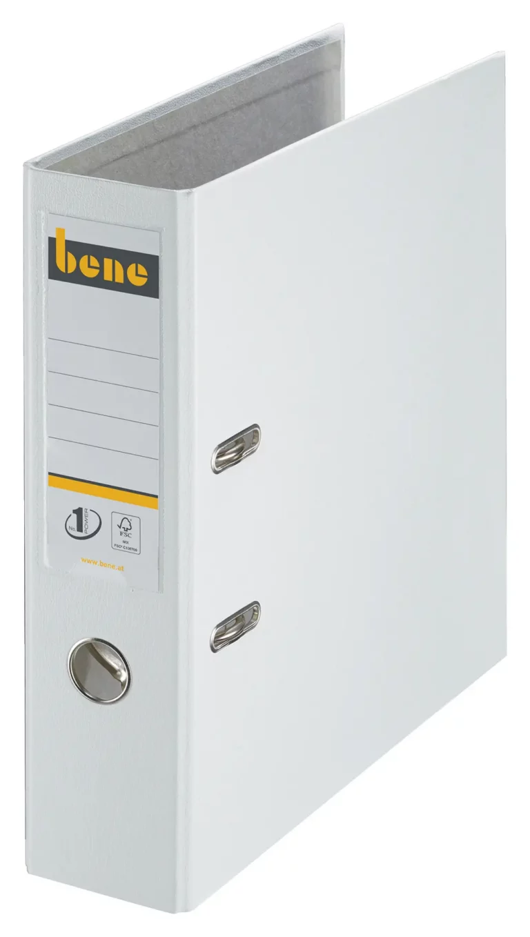 BENE Ordner 291400 A4 PP breit 8 cm weiß