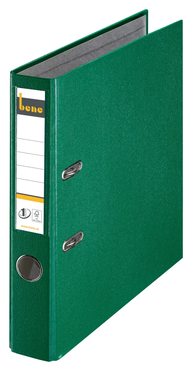 BENE Ordner 291600 A4 PP schmal 5 cm grün