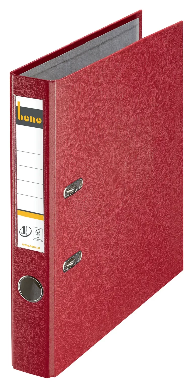 BENE Ordner 291600 A4 PP schmal 5 cm rot