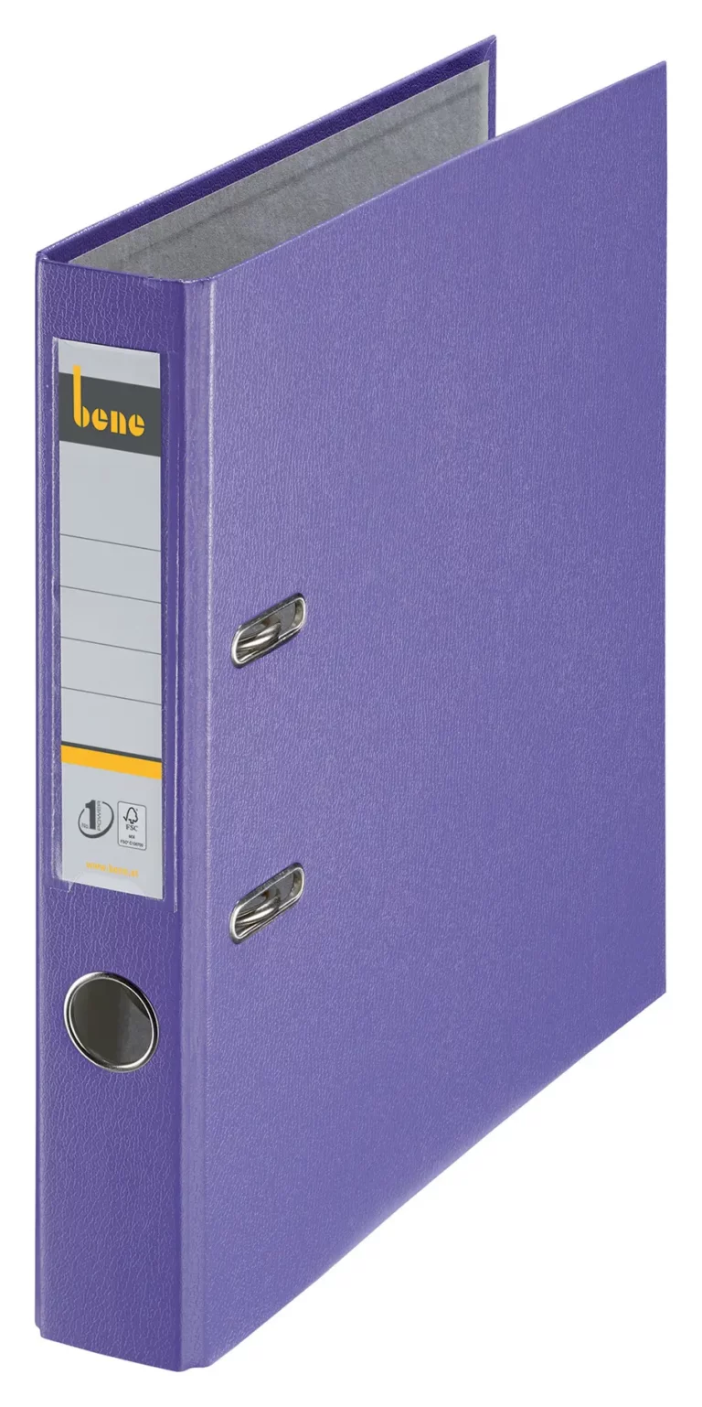 BENE Ordner 291600 A4 PP schmal 5 cm violett