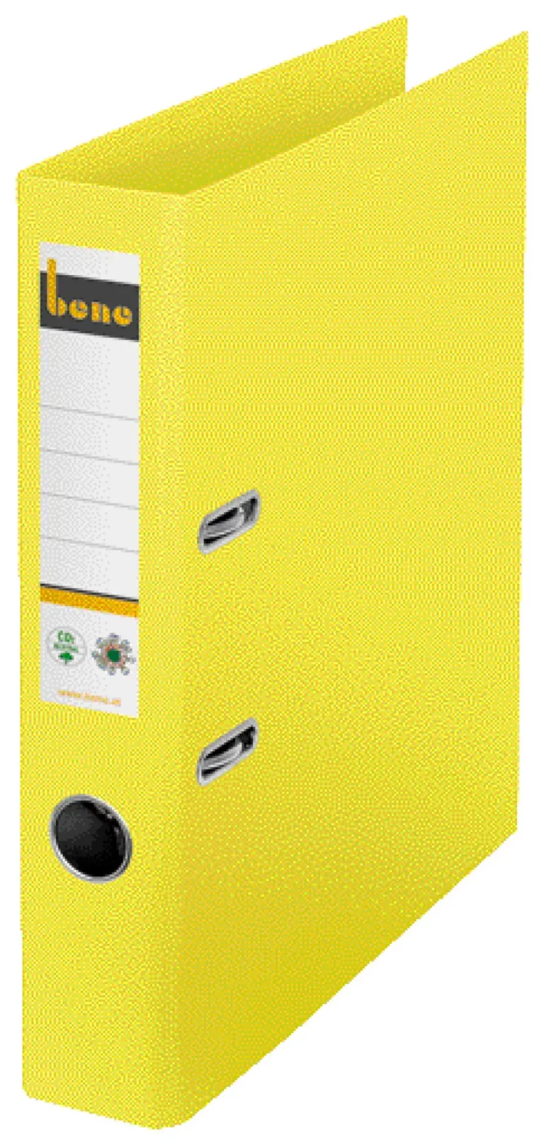 BENE Ordner 301600 A4 CO2-neutral Graupappe schmal 5 cm gelb