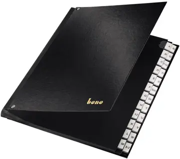 BENE Pultordner 75116 A4 24-teilig A - Z PP schwarz