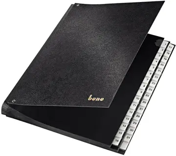 BENE Pultordner 75400 A4 31-teilig 1 - 31 Hartpappe 290 g/m² schwarz