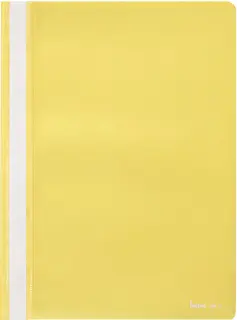 BENE Schnellhefter 281421 A4 mit transparentem Vorderdeckel PP 232 x 310 mm gelb