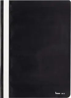 BENE Schnellhefter 281421 A4 mit transparentem Vorderdeckel PP 232 x 310 mm schwarz