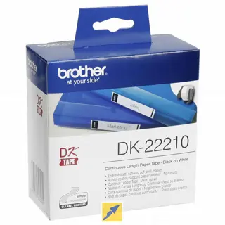 BROTHER Endlosetiketten DK-22210 auf Rolle permanent 29 mm x 30