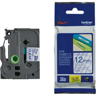 BROTHER Schriftband P-Touch TZe-133 12 mm x 8 m blau auf transparent