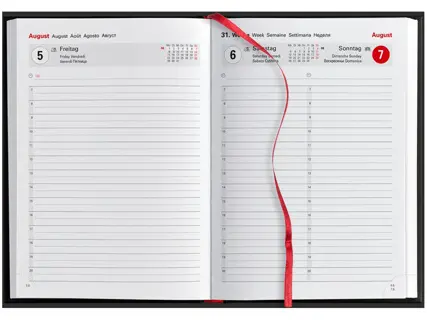Buchkalender Classic 988 A5 1 Tag pro Seite 2027 sortiert