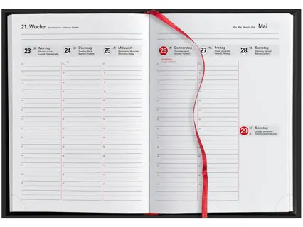 Buchkalender Classic Week 984 A5 1 Woche auf 2 Seiten 2027 sortiert