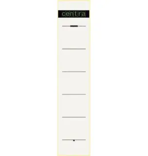 CENTRA Rückenschild 521124 10 Stück schmal kurz selbstklebend 39 x 192 mm weiß