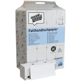 CLEAN & CLEVER Falthandtuch SMA200 4.000 Blatt 2-lagig 22
