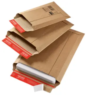 COLOMPAC Versandtasche CP010.09 mit Selbstklebeverschluss 570 x 420 x -50 mm braun