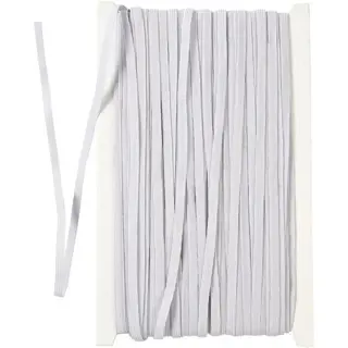 CREATIV COMPANY Elastikband 6 mm x 50 m weiß