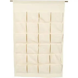 CREATIV COMPANY Organizer mit 24 Taschen zum Aufhängen 60 x 93 cm natur