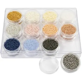CREATIV COMPANY Rocailleperlen 12 x 15 g Größe 15/0 Ø 1