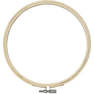 CREATIV COMPANY Stickrahmen mit Metallschraube Ø 15 cm natur