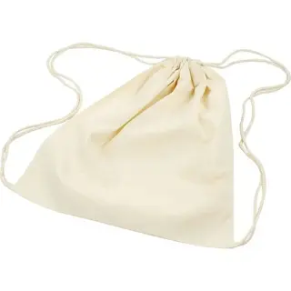 CREATIV COMPANY Stoffbeutel 3 Stück mit Kordelzug 100% Baumwolle 37 x 41 cm natur