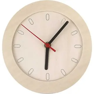 CREATIV COMPANY Uhr mit Holzrahmen Ø 15 cm natur