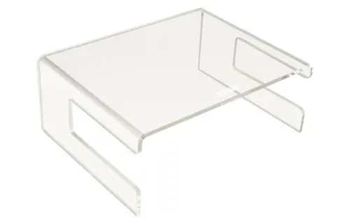DESQ Monitorständer 1537 aus Acryl bis 15 kg mit Tastaturablage 305 x 230 x 120 mm transparent
