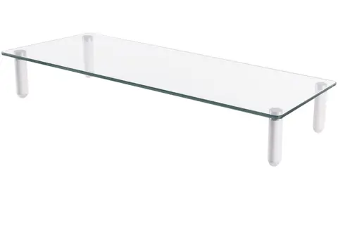 DIGITUS Monitorerhöhung Glas bis 20 kg 56 x 21 x 8 cm transparent