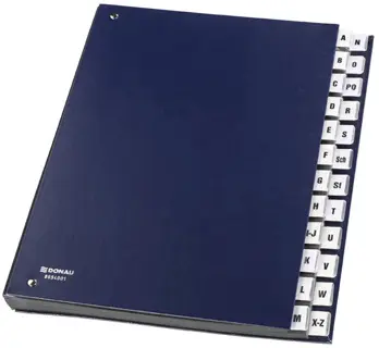 DONAU Pultordner 8694001 A4 24-teilig A-Z PP dunkelblau