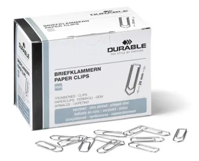 DURABLE Büroklammern 1207 1.000 Stück 26 mm verzinkt
