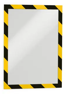 DURABLE Info-Rahmen 4944 DURAFRAME® SECURITY 2 Stück A4 selbstklebend gelb/schwarz