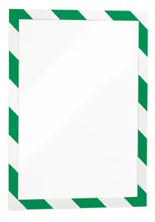 DURABLE Info-Rahmen 4944 DURAFRAME® SECURITY 2 Stück A4 selbstklebend grün/weiß